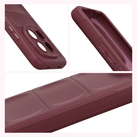 Pancerne etui Bizon Case Tur do Xiaomi Redmi Note 15 Pro 4G, burgundowe