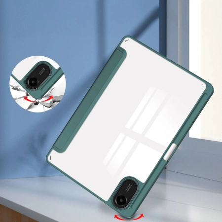 Etui z klapką Bizon Case Tab Clear Matt do Xiaomi Redmi Pad 2, ciemnozielone