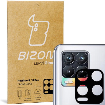 Szkło na aparat Bizon Glass Lens dla Realme 8 4G / 8 Pro, 2 sztuki