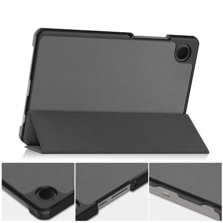 Etui z klapką Bizon Case Tab Croc do Galaxy Tab A11 / A9, szare