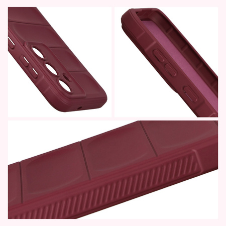 Pancerne etui Bizon Case Tur do Galaxy S25 FE, burgundowe