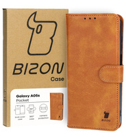 Etui z klapką Bizon Case Pocket do Galaxy A05s, brązowe