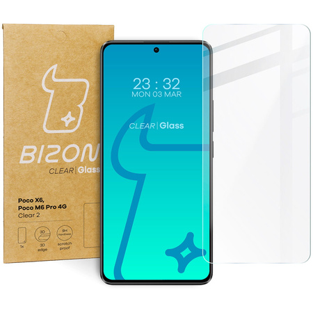 Szkło hartowane Bizon Glass Clear 2 do Poco X6 / Poco M6 Pro 4G / Redmi Note 13 5G / Redmi Note 13 Pro 4G/5G