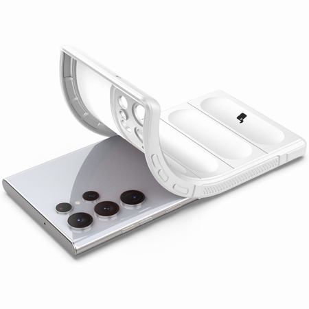 Pancerne etui Bizon Case Tur do Galaxy S22 Ultra, białe