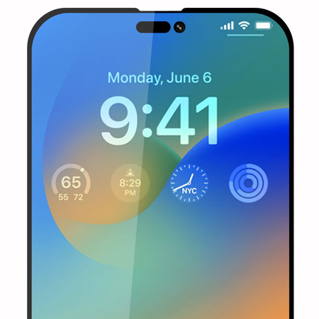 Szkło hartowane Bizon Glass Edge do iPhone 14 Pro Max, czarne
