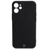Etui Bizon Case Silicone Magnetic Sq do Apple iPhone 12 Mini, czarne