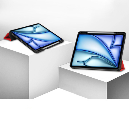 Etui Bizon Case Tab Lizard do iPad Air 13" 2024, czerwone
