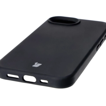Silikonowe etui Bizon Soft Case do iPhone 16e, czarne