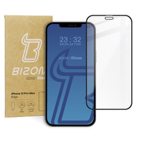 Szkło hartowane Bizon Glass Edge do iPhone 12 Pro Max, czarne