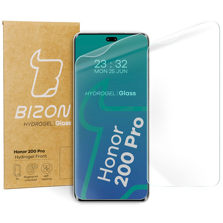 Folia hydrożelowa na ekran Bizon Glass Hydrogel Front do Honor 200 Pro, 2 sztuki