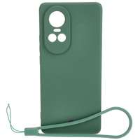 Etui Bizon Case Silicone Sq do Oppo Reno 10 5G, ciemnozielone