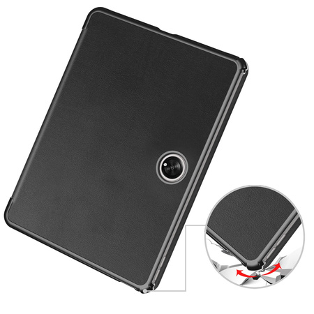 Etui Bizon Case Tab Croc do Oppo Pad 2 / OnePlus Pad, czarne