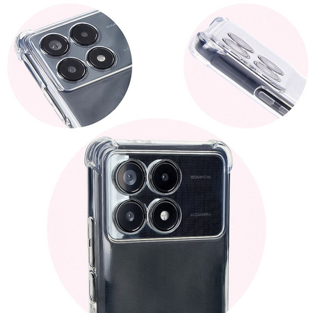 Elastyczne etui Bizon Case Salpa do Xiaomi Poco F6 Pro, przezroczyste