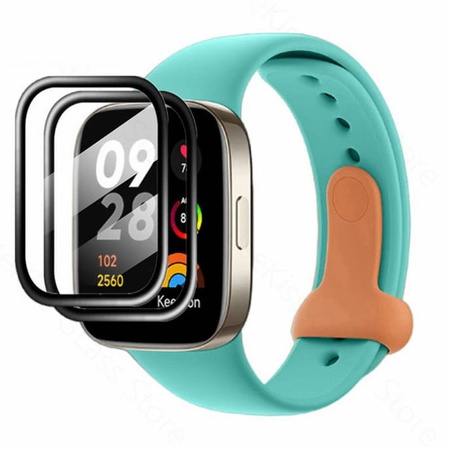 Szkło hybrydowe Bizon Glass Edge Hybrid dla Xiaomi Redmi Watch 3, czarne