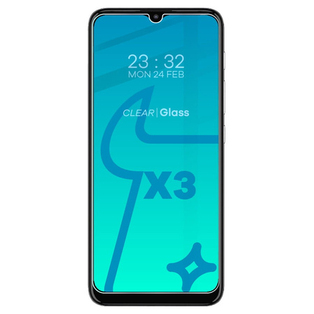 3x Szkło hartowane + szybka na aparat Bizon Glass Clear Pack do Moto E20