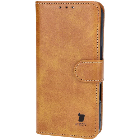 Etui z klapką Bizon Case Pocket do iPhone 16 Pro, brązowe
