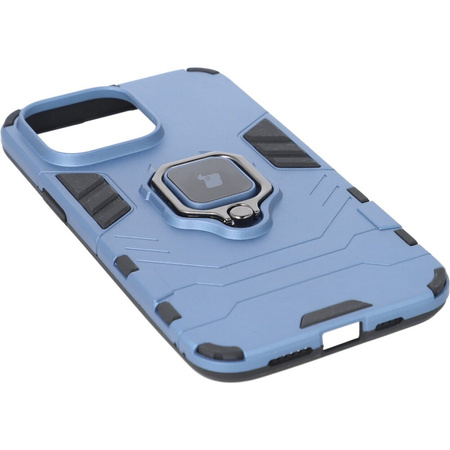 Etui Bizon Case Armor Ring do iPhone 14 Pro Max, niebieskie