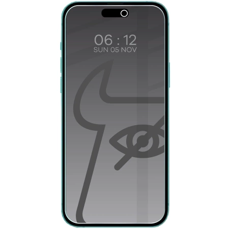 Prywatyzujące szkło hartowane Bizon Glass Clear Shadow Duo do iPhone 15 / 15 Pro / 16 , przyciemniane, 2 sztuki