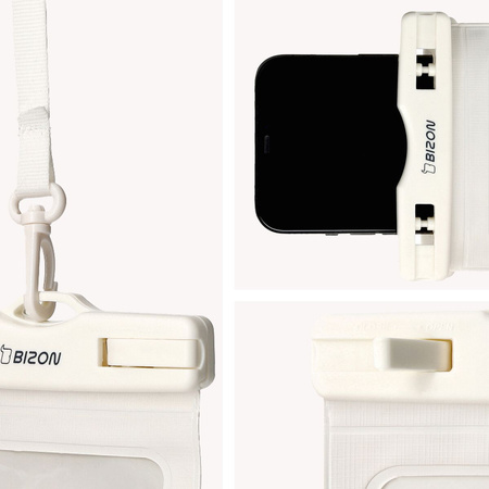 Etui wodoszczelne Bizon Case Hydrowrap, 2 sztuki, ecru