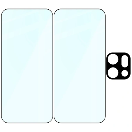 2x Szkło + szybka na aparat Bizon Edge Pack do Oppo Find X9 Pro