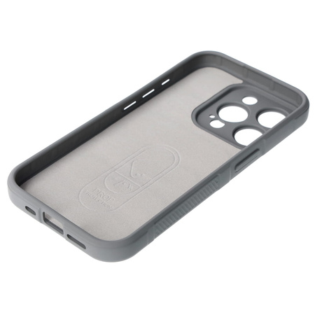Pancerne etui Bizon Case Tur do iPhone 15 Pro, jasnoszare