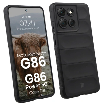 Pancerne etui Bizon Case Tur do Motorola Moto G86 5G / G86 Power 5G, czarne