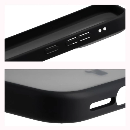 Etui Bizon Case Angelo do Xiaomi 17, przydymione z czarną ramką