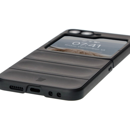 Pancerne etui Bizon Case Tur do Galaxy Z Flip7 FE / Z Flip6, czarne