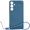 Etui Bizon Case Silicone Magnetic Sq do Galaxy S24 Plus, granatowe