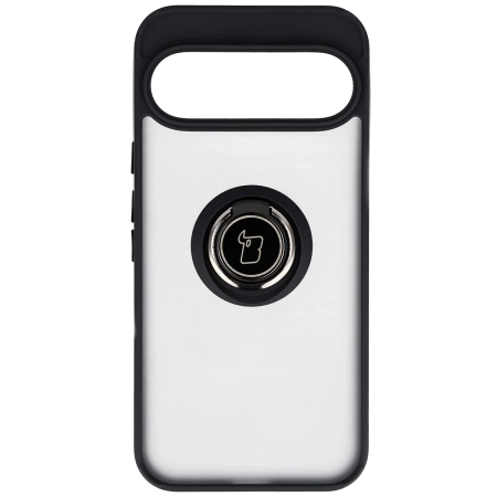 Etui z uchwytem na palec Bizon Case Hybrid Ring do Google Pixel 10 Pro XL, przydymione z czarną ramką