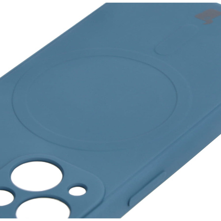 Etui Bizon Case Silicone Magnetic Sq do iPhone 13 Mini, granatowe