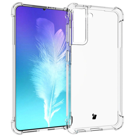 Etui + 2x szkło + obiektyw Bizon Case Clear Pack do Galaxy S21, przezroczyste
