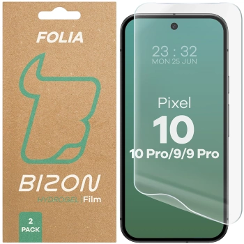 Folia hydrożelowa na ekran Bizon Glass Hydrogel Front do Google Pixel 9/9 Pro, 2 sztuki