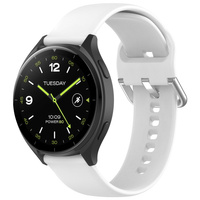 Pasek silikonowy do smartwatcha, Bizon Strap Watch Silicone Pro N, Quick Release 22 mm, biały