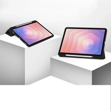 Etui z klapką Bizon Case Tab Lizard do Galaxy Tab S11, czarne