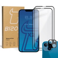 2x Szkło + szybka na aparat BIZON do iPhone 14 Plus