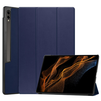 Etui Bizon Case Tab Croc do Samsung Galaxy Tab S10 Ultra / S9 Ultra, granatowe