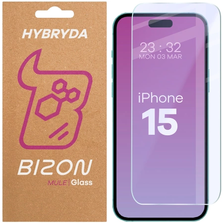 Elastyczne szkło hybrydowe Bizon Glass Mule do iPhone 16 Plus