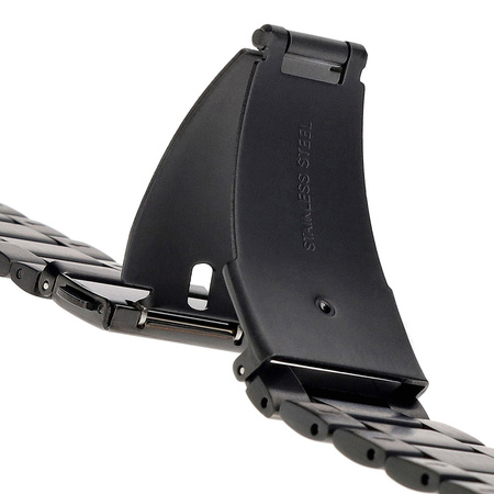 Pasek ze stali nierdzewnej Bizon Strap Watch Aura do Google Pixel Watch 3 / 2 / 1 41 mm, czarny