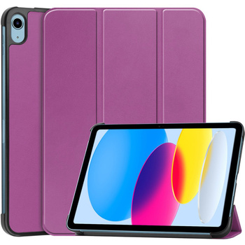 Etui Bizon Case Tab Croc do Apple iPad 10 10.9 2022, ciemnofioletowe