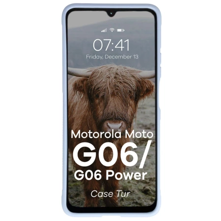 Pancerne etui Bizon Case Tur do Motorola Moto G06 4G / G06 Power 4, jasnoniebieskie