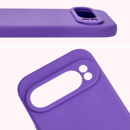 Silikonowe etui Bizon Soft Case do Google Pixel 9 Pro, fioletowe