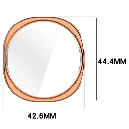 Etui z osłoną ekranu Bizon Case Watch Felipe do Galaxy Watch 8 40 mm, różowozłote