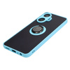 Etui z uchwytem na palec Bizon Case Hybrid Ring do Realme C55, przydymione z jasnoniebieską ramką