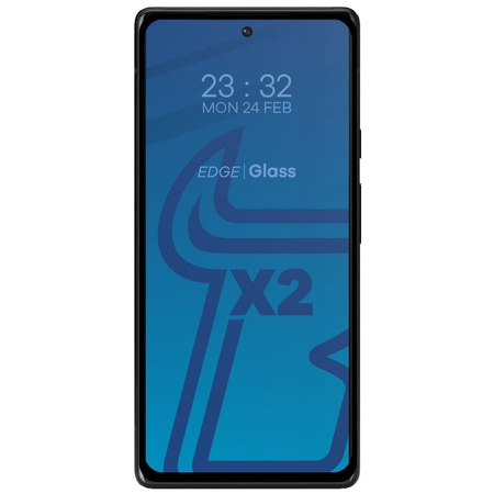 Szkło hartowane Bizon Glass Edge - 2 sztuki + ochrona na obiektyw, Google Pixel 6, czarne