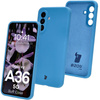 Silikonowe etui Bizon Soft Case do Galaxy A36 5G, niebieskie