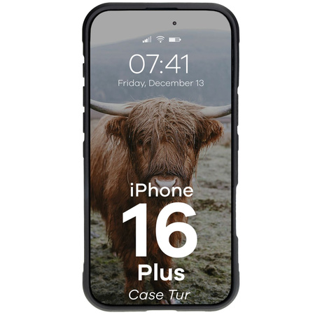 Pancerne etui Bizon Case Tur do iPhone 16 Plus, czarne