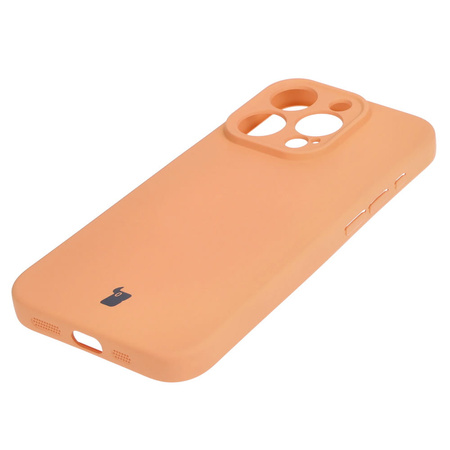 Etui Bizon Case Silicone do iPhone 15 Pro, pomarańczowe