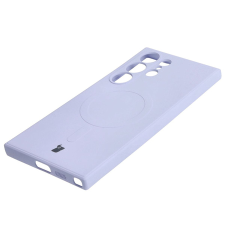 Etui Bizon Case Silicone Magnetic Sq do Galaxy S24 Ultra, jasnofioletowe