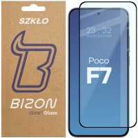 Szkło hartowane Bizon Glass Edge 2 do Xiaomi POCO F7, czarna ramka